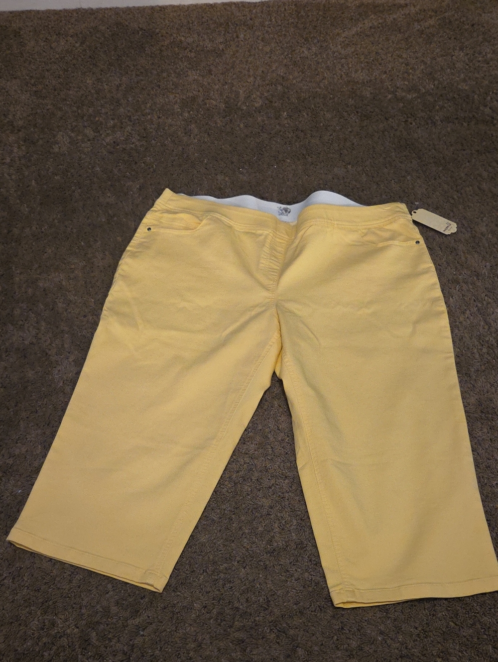 live and let live Pale Yellow Capri Pants